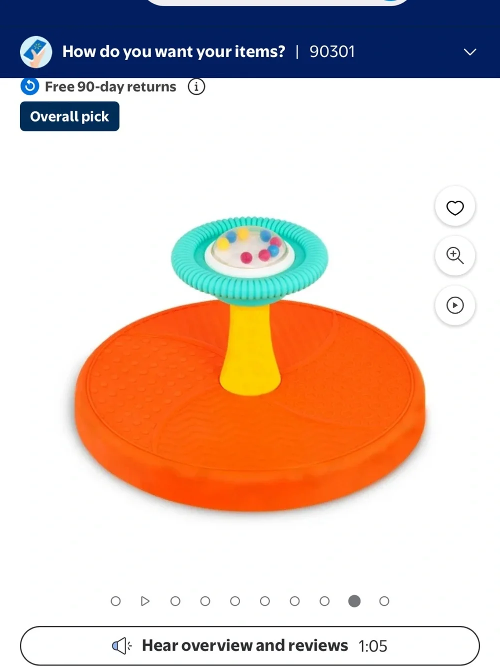 Battat Twist & Spin Ball Popper Toy - Red and Teal